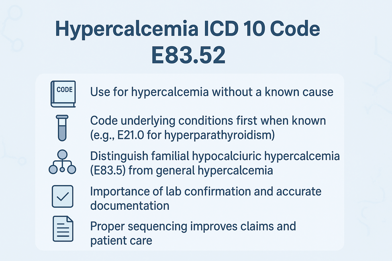 Hypercalcemia ICD 10 Code